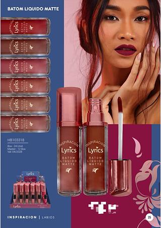 Batom liquido matte c/24pcs (HB103318) PLAY BOY