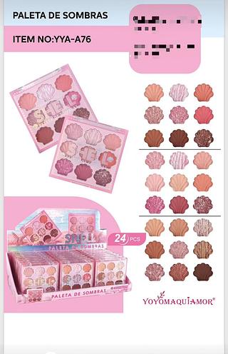 Paleta de sombras /24pcs Yoyo maquiamor