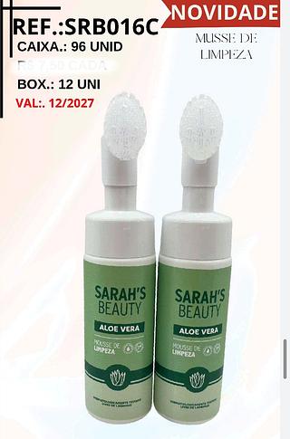 Mousse De Limpeza Aloe Vera C/12pcs Sarah´s Beauty