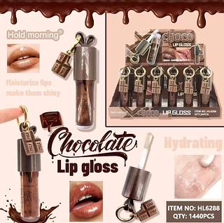 Lip Gloss Chocolate com Chaveiro c/24pçs