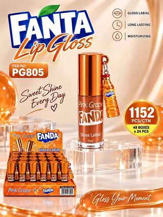 Lip gloss Fanta /24pcs Pink Grape