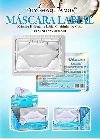 Máscara Hidratante Labial Cheiro de Coco (azul) c/48pçs Yoyo Maquiagem