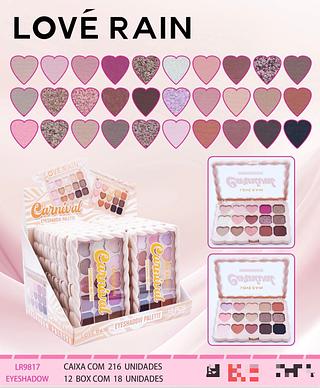 Paleta de sombras 15 cores C/12pcs LOVE RAIN