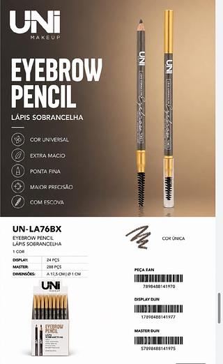 Lapis de sobrancelhas cor:universal C/24pçs UNI (UN-LA76BX)