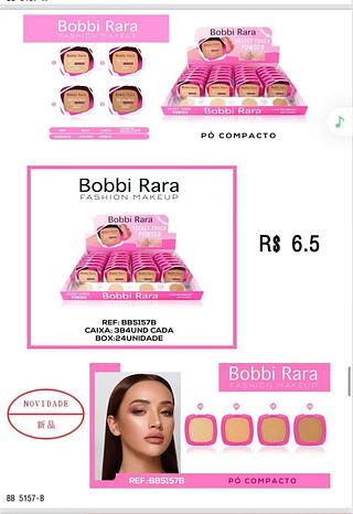 Pó Compacto c/24pçs Bobbi Rara