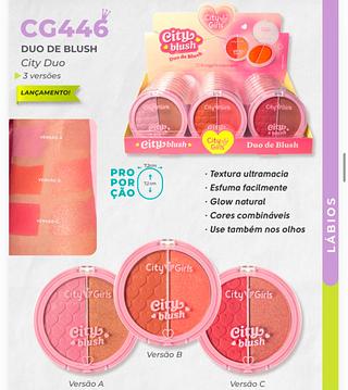 Duo de blush c/24pcs CITY GIRL