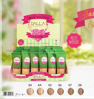 Base liquido matte vegana cor medio /36pcs DALLA