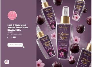 Hair e Body mist Ameixa negra 80ml C/18PCS BELLE ANGEL