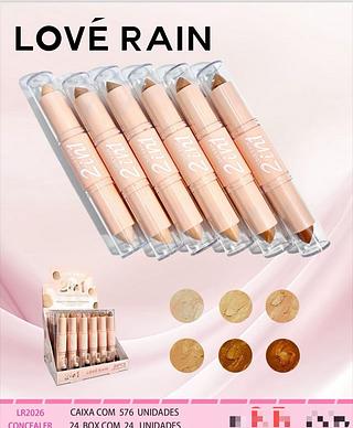 Corretivo e contorno 2in1 /24pcs Love rain