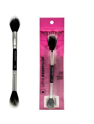 Pincel p/ contorno e iluminador 2em1 linha Ultra essencial/ dz (U06) Macrilan
