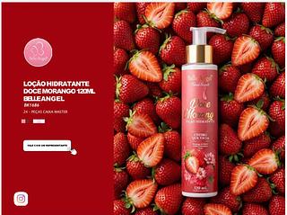 Locao hidratante Doce morango 120ml C/24PCS BELLE ANGEL