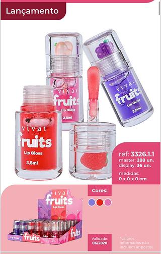 Lip gloss fruits /36pcs VIVAI