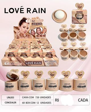 Corretivo com Esponja c/12pcs (LR6203) LOVE RAIN