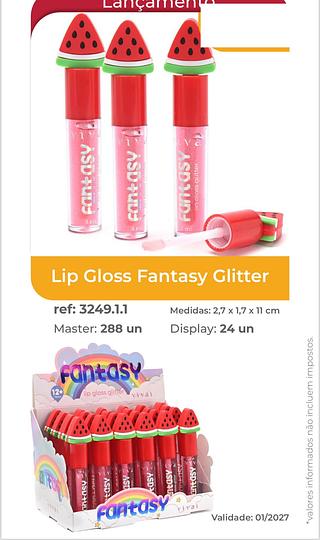 Lip Gloss Fantasy Glitter/ 24pçs VIVAI