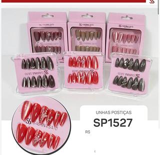 Unha posticas com adesivo auto colante /12pcs Sabrina Sato