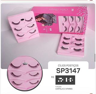 Cilios posticos 3pares /12pcs Sabrina Sato