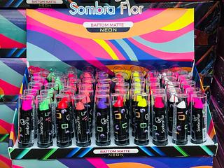 Batom Neon Sortido/ 60pçs Sombra Flor