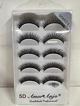 Cilios postiços Amor e anjo 5pares/ DZ (5A-14)