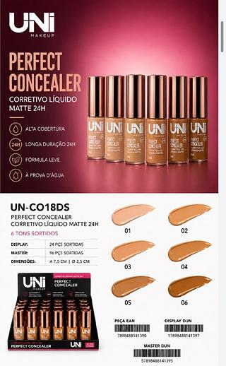 Corretivo liquido matte 24h UNI C/24pç (UN-CO18DS)