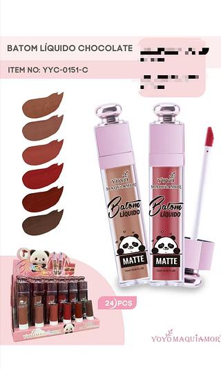 Batom líquido chocolate /24pcs Yoyo maquiagem