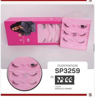 Cilios posticos 3pares /12pcs Sabrina Sato