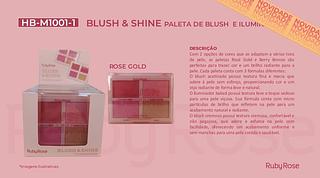 Paleta de Blush e Iluminador /12pcs RUBY ROSE