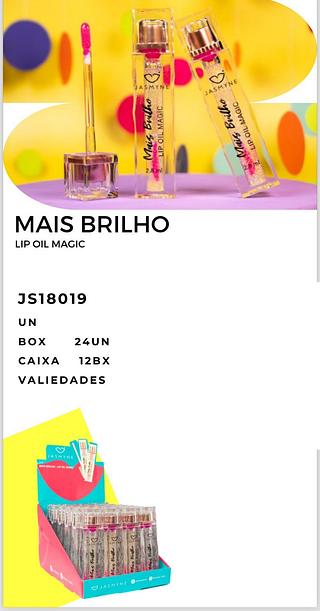 Lip Oil Magic Mais Brilho /24pcs JASMYNE