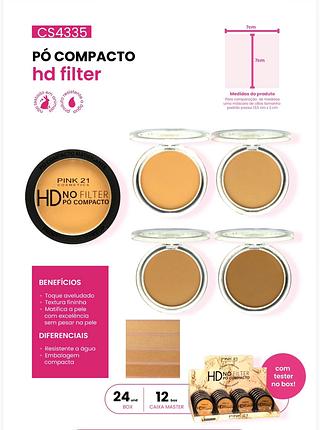 Pô Compacto hd filter C/24pcs pink 21