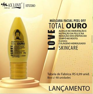 Máscara Facial Peel Off (Total Ouro) c/48pcs Max Love
