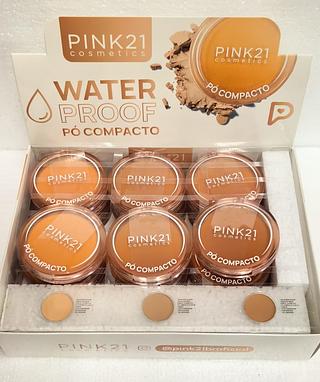 Po compacto clara c/24pcs PINK 21