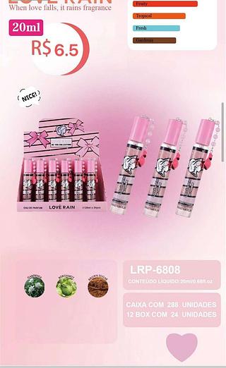 Perfume 20Ml c/24pç love rain