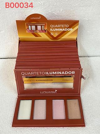Paleta quarteto de Iluminador /12pçs (B00034) Ludurana