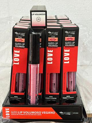 Gloss Lip Volumoso Vegano /32pcs Max Love