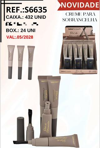 Creme para Sobrancelha c/24pçs Sarah´s Beauty