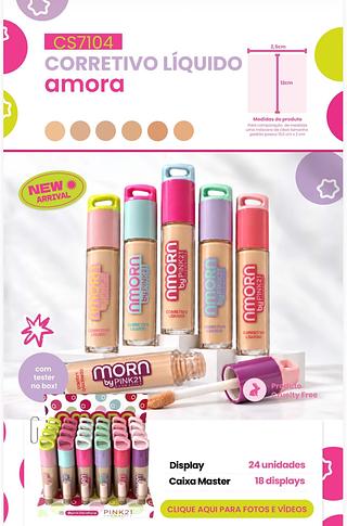 Corretivo liquido amora C/24pcs Pink 21