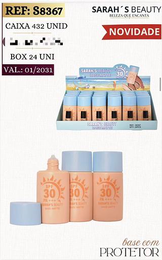 Base com protetor /24pcs Sarah´s Beauty