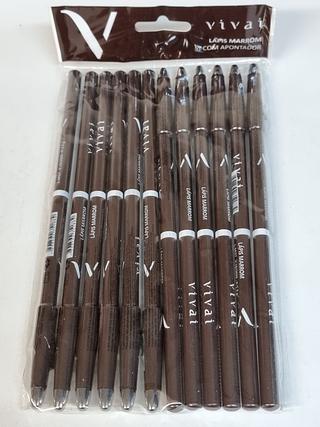 Lapis de olhos cor:marrom com apontador C/12pçs VIVAI