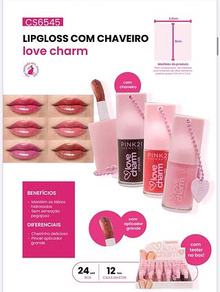 Lip gloss com chaveiro C/24pcs PINK 21