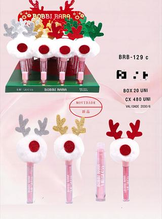 Lip Gloss Natalino c/20pçs Bobbi Rara