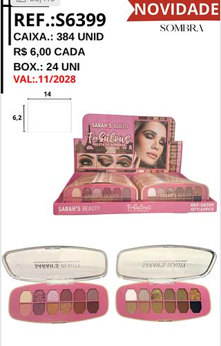 Paleta de Sombra /24pcs Sarah’s beauty
