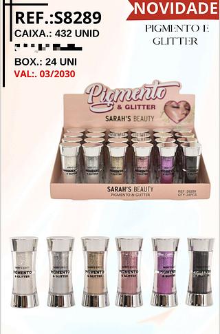 Pigmento e Glitter c/24pçs Sarah´s Beauty