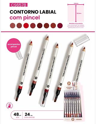 Contorno Labial com pincel C/48pcs Pink 21