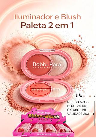 Iluminador e blush 2 em 1/24pcs BOBBI RARA