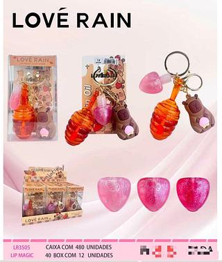 Lip magic com chaaveiro c/12pcs LOVE RAIN