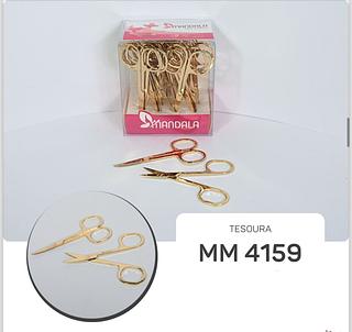 Tesoura Ponta Curvada c/24pçs Mandala