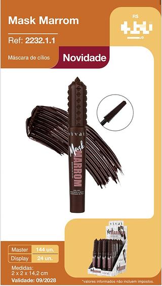 Máscara de Cilios Marrom c/24pçs Vivai