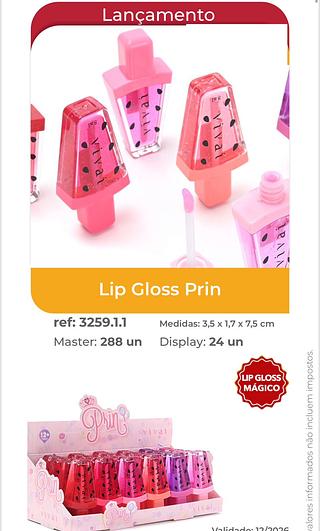 Lip Gloss Prin/ 24pçs Vivai