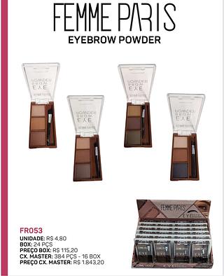 Sombra para sobrancelha C/24pcs FEMME PARIS