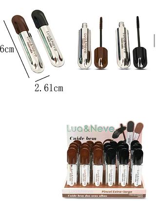 Mascara de cilios preto e marrom c/24pcs LUA NEVE