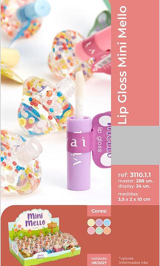 Lip Gloss Mini Mello/ 24pçs VIVAI